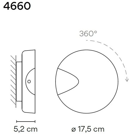 Vibia Dots A Turnable wall lamp