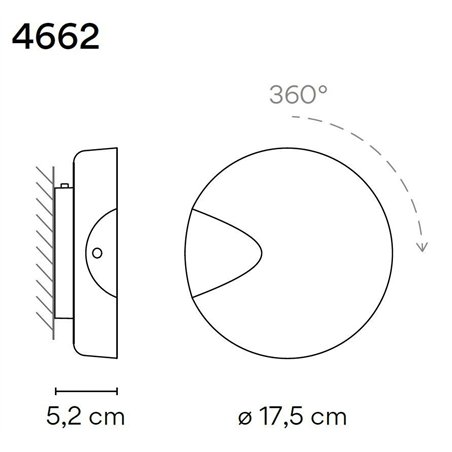 Vibia Dots A Turnable Switch wall lamp