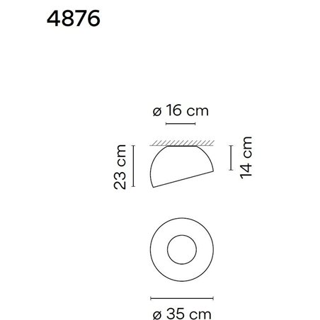 Vibia Duo Slated 35 ceiling lamp