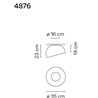 Vibia Duo Slated 35 ceiling lamp