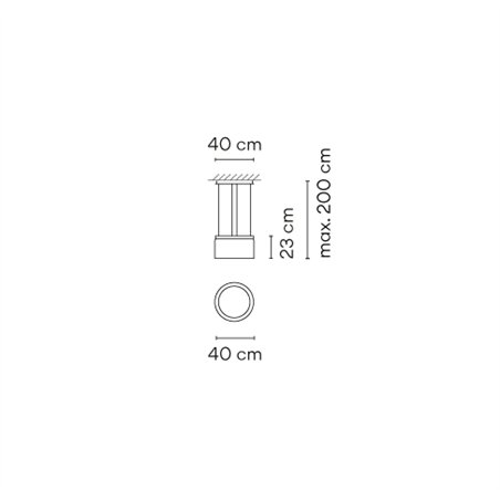 Vibia Guise 23X40 Sensor suspension lamp