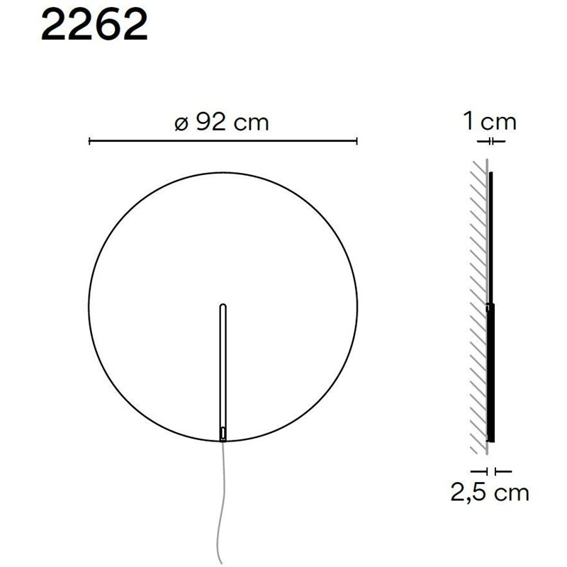 Vibia Guise 92 wall lamp