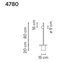 Vibia June 1X 80 Recessed garden lamp