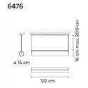 Vibia Kontorno Closed 122 suspension lamp