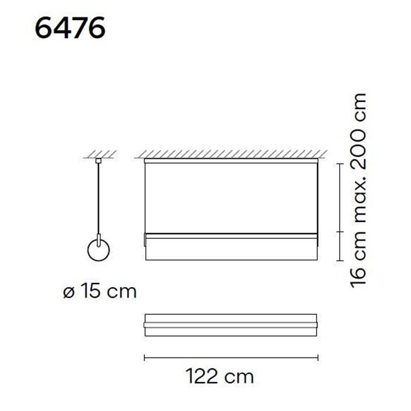 Vibia Kontorno Closed 122 suspension lamp