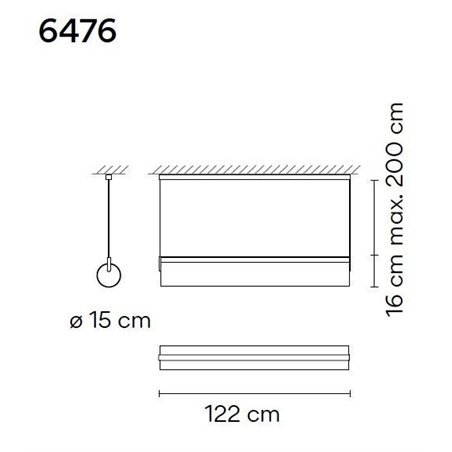 Vibia Kontorno Closed 122 suspension lamp