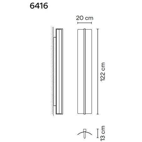 Vibia Kontorno Open 122 wall lamp