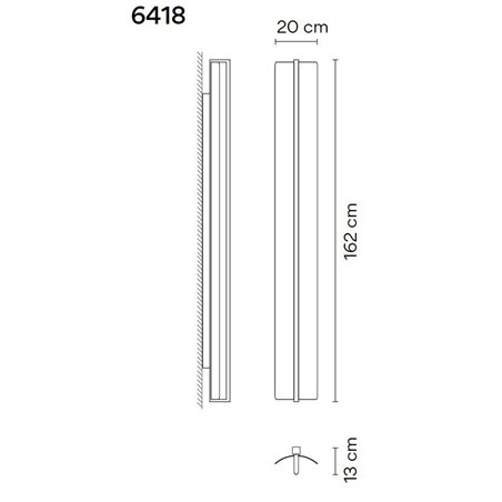 Vibia Kontorno Open 162 wall lamp