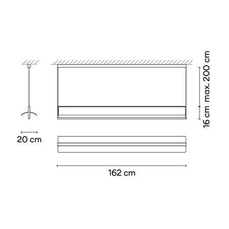 Vibia Kontorno Open 162 - 6438 suspension lamp