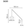 Vibia North 60 wall lamp