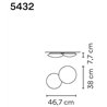 Vibia Puck 2X 46,7 ceiling lamp