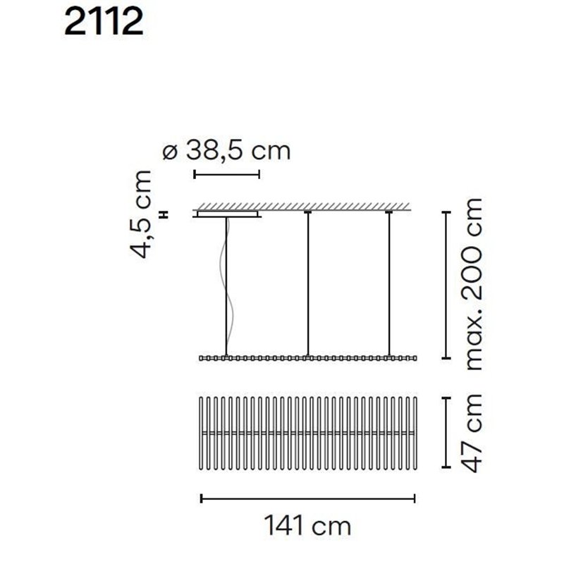 Vibia Rhythm Horizontal 30X 47 suspension lamp