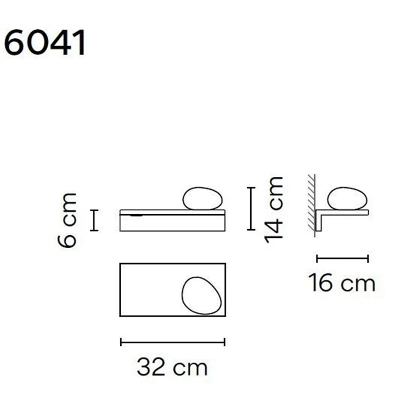 Vibia Suite 16 Right Glass Diffuser wall lamp
