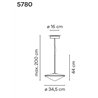 Vibia Tempo 34,5 suspension lamp