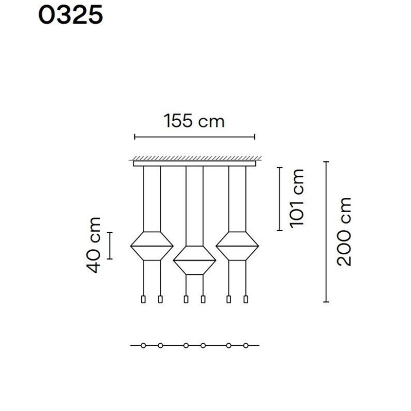 Vibia Wireflow Lineal 6A suspension lamp