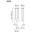 Vibia Cosmos 3X suspension lamp