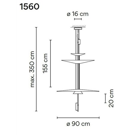 Vibia Flamingo 3X Large suspension lamp