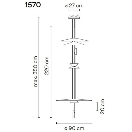 Vibia Flamingo 4X suspension lamp