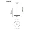 Vibia Flat 1X 55 Extended suspension lamp