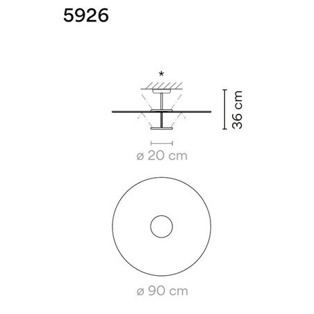 Vibia Flat 2X 90 ceiling lamp
