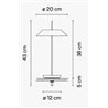 Vibia Mayfair Mini Base - 5496 Tischlampe