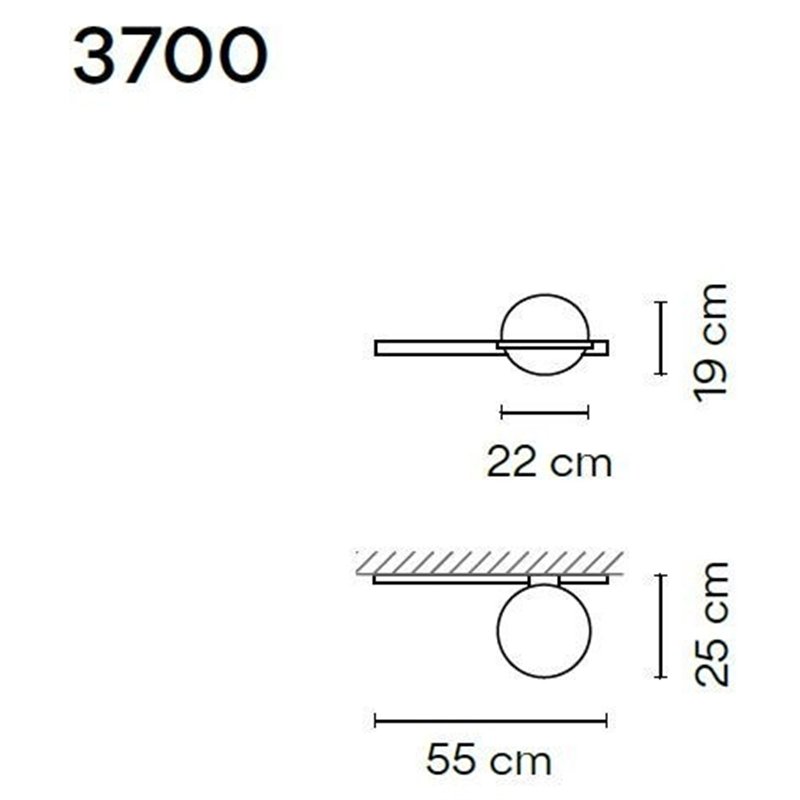 Vibia Palma Horizontal 2X 55 wall lamp