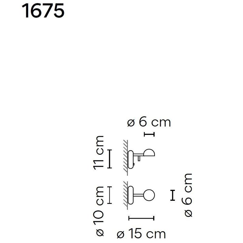 Vibia Pin 1X 15 wall lamp