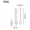 Vibia Pin 1X 70 wall lamp