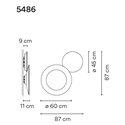 Vibia Puck Wall Art Double 87 A wall lamp