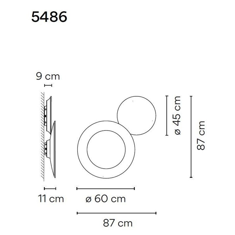 Vibia Puck Wall Art Double 87 A wall lamp