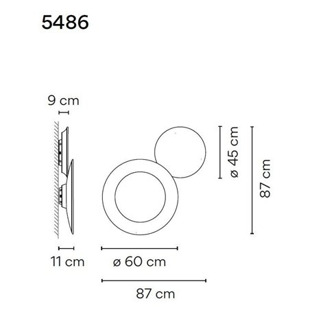 Vibia Puck Wall Art Double 87 A wall lamp