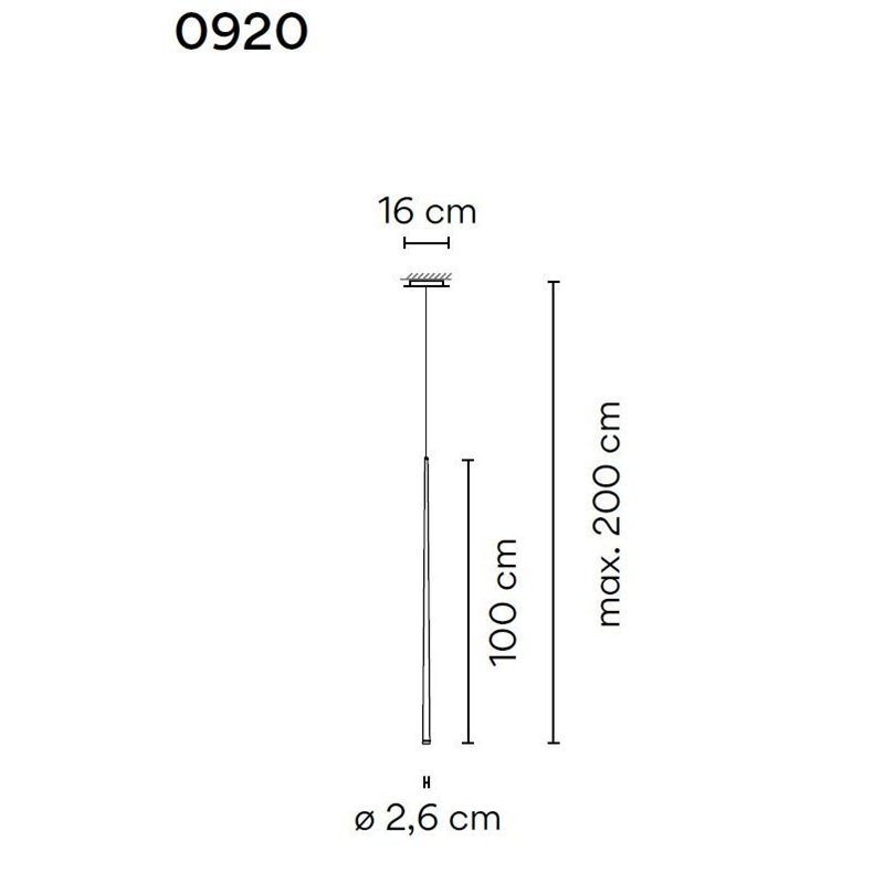 Vibia Slim 1X 100 suspension lamp