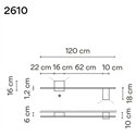 Vibia Structural 2X Extended 120 wall lamp