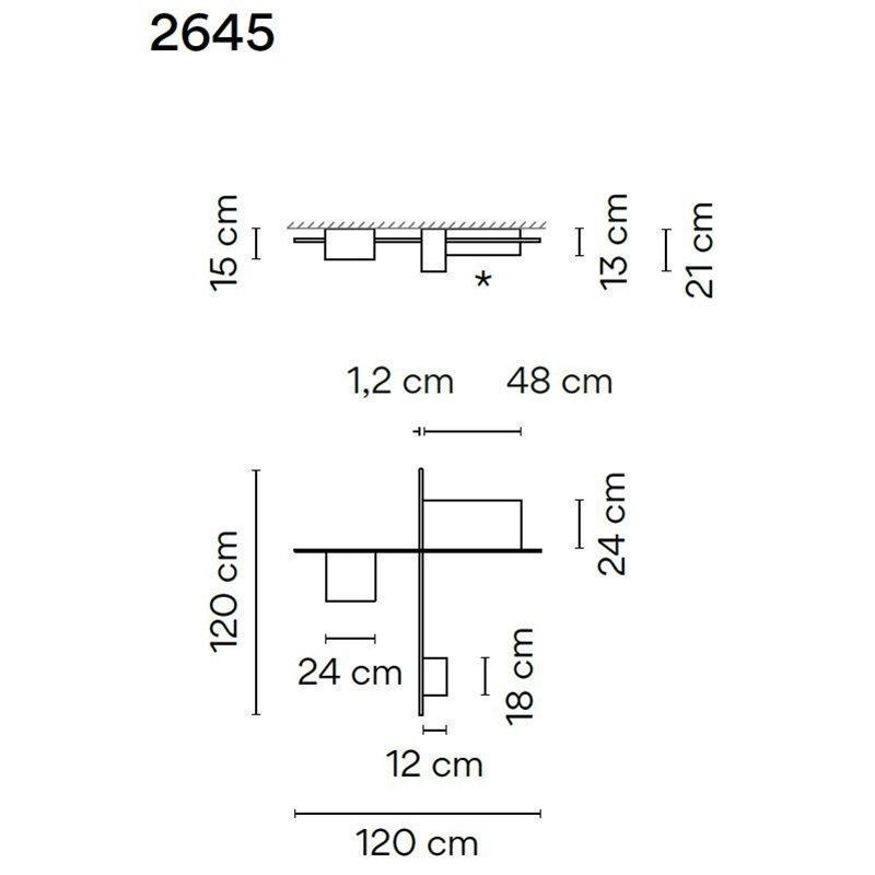 Vibia Structural 3X Extended 120 ceiling lamp