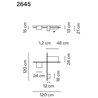 Vibia Structural 3X Extended 120 ceiling lamp