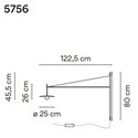 Vibia Tempo 122,5 wall lamp