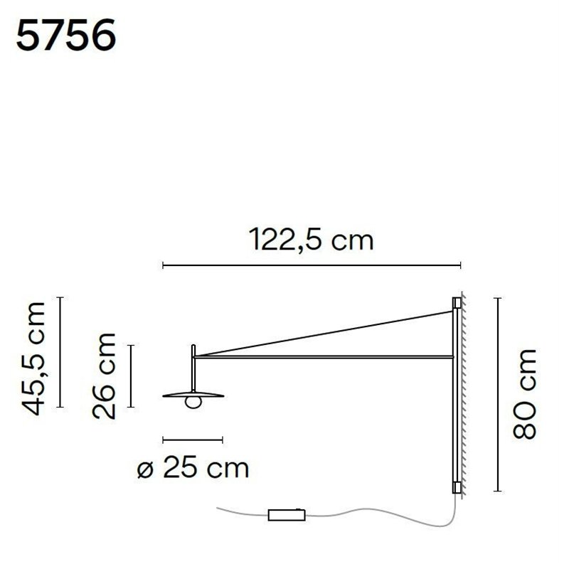 Vibia Tempo 122,5 wall lamp