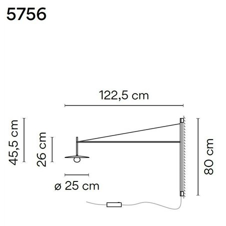 Vibia Tempo 122,5 wall lamp