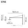 Vibia Tempo 122,5 wall lamp