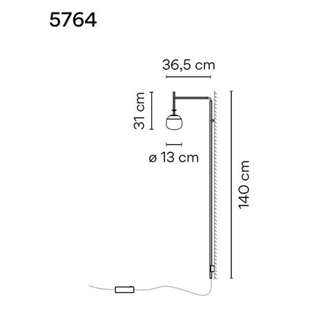Vibia Tempo 36,5 wall lamp