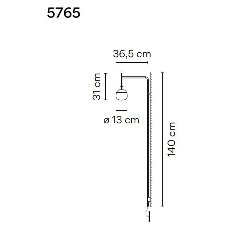 Vibia Tempo 36,5 Recessed wall lamp