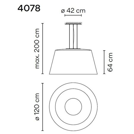 Vibia Wind 64 suspension lamp