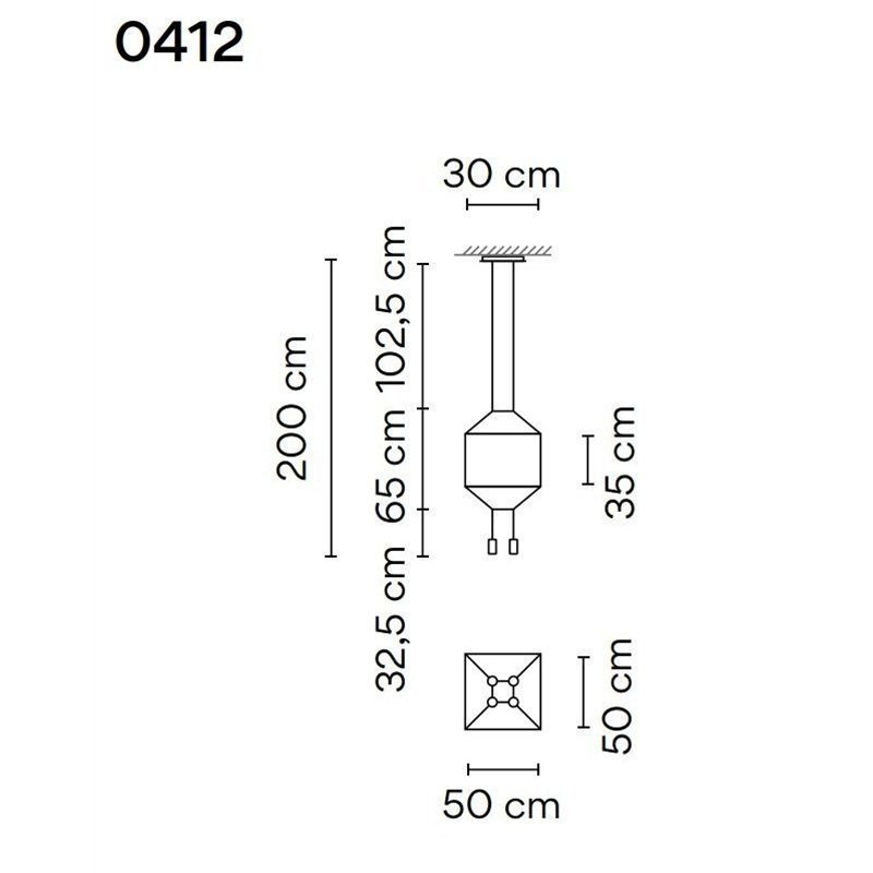 Vibia Wireflow Square 50 suspension lamp
