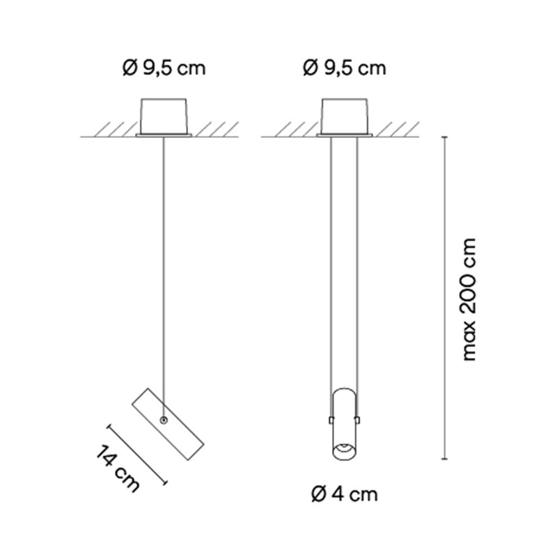 Vibia Circus solo Medium 20° - 40° Pendant - 0177 Hängelampe