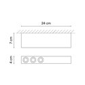 Vibia Offset 3x LED - 1722 ceiling lamp
