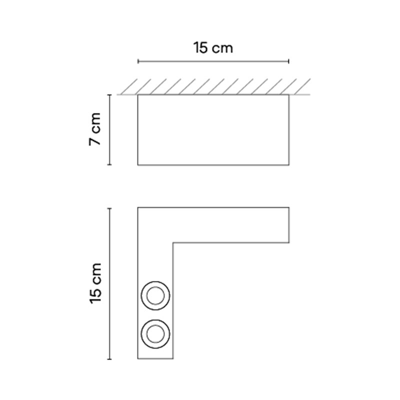 Vibia Offset 2x LED rechte version - 1727 Deckenlampe