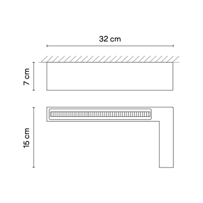 Vibia Offset High Comfort Diffuser 31 cm rechte Version - 1745 Deckenlampe