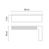 Vibia Offset High Comfort Diffuser 31 cm rechte Version - 1745 Deckenlampe