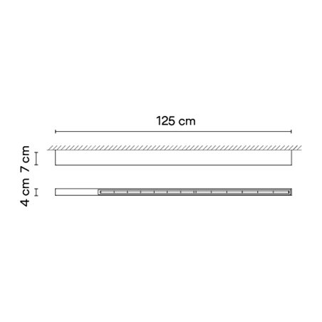Vibia OffsetFlat Diffuser 125 cm - 1755 ceiling lamp