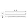Vibia Offset Flat Diffuser 125 cm - 1755 Deckenlampe